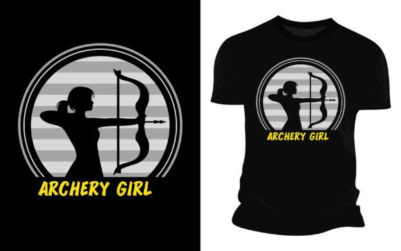 Archery Girl Vector Graphic: A Designer's T-Shirt Asset