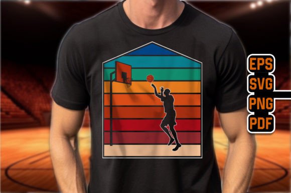 Basketball Retro Graphic T-Shirt Design: Capturing the Vintage Court Spirit