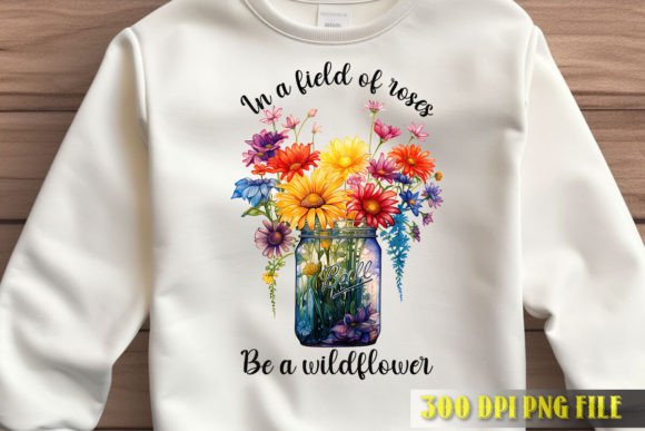 Be a Wildflower Boho Jar Graphic: Your New Favorite Design Asset