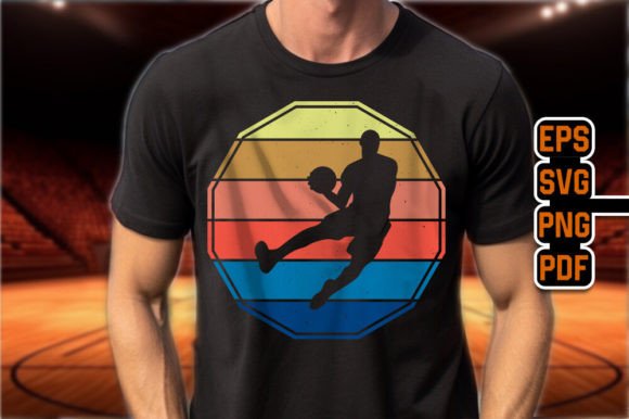 Capturing the Court: Retro Graphic Basketball T-Shirt Design