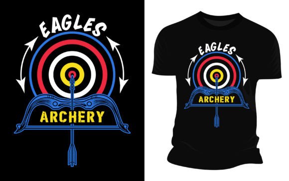 Eagles Archery - Vector Graphic T-shirt: A Bold Design Asset