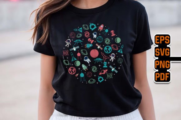 Galaxy Space Astronaut Graphic T-Shirt: A Design Asset for the Modern Creator