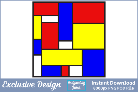 Mondrian Style Graphic T-Shirt Design: Bold Art Meets Modern Apparel