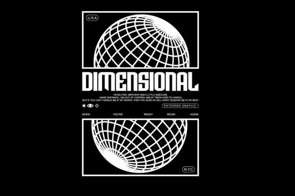 Streetwear Dimensional Graphic Tee: Urban Design for Your Brand