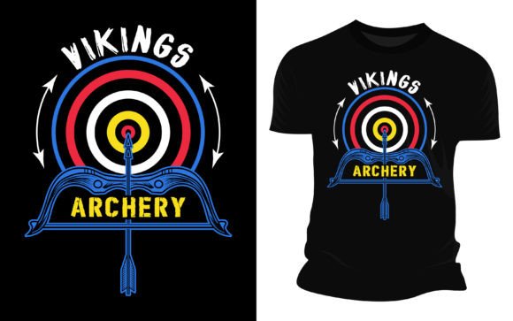 Vikings Archery Vector Graphic T Shirt: Bold Design for Modern Brands