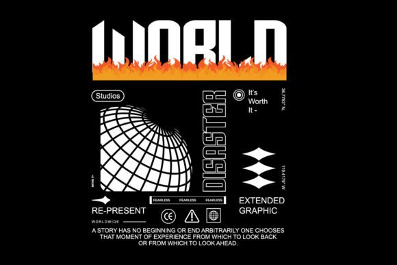 World Chaos Graphic Tee Design: Capturing Urban Energy